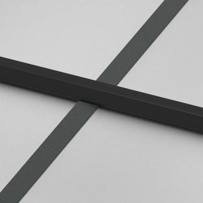 VidaXL Binnendeur smal 76x201,5 cm gehard glas en aluminium zwart