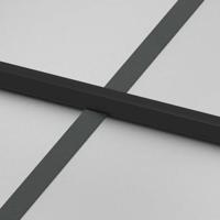 VidaXL Binnendeur smal 76x201,5 cm gehard glas en aluminium zwart - thumbnail