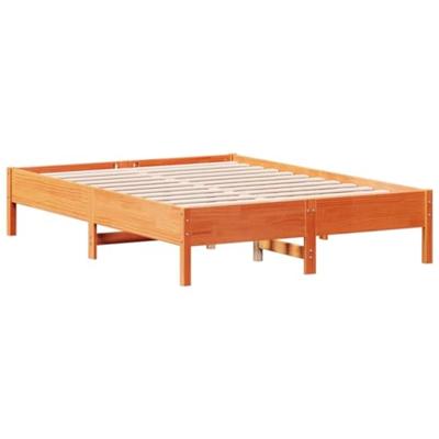 Bedframe massief grenenhout wasbruin 135x190 cm Bedframe massief grenenhout wasbruin 135x190 cm