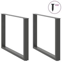 Salontafelpoten 2 st U-vormig 100x(72-73) cm staal antraciet - thumbnail