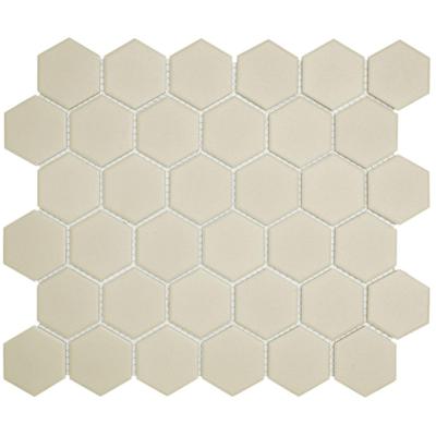 Mozaïek London 28.1x32.5 cm Onverglaasd Porselein Hexagon, Mat Antislip En Wit The Mosaic Factory