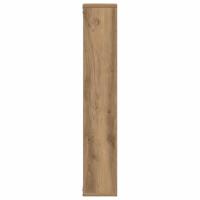 Wandplank 36x16x90 cm bewerkt hout artisanaal eikenkleurig - thumbnail