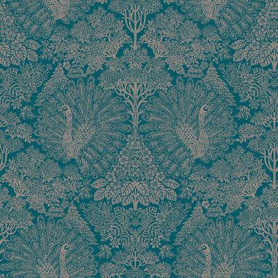 Dutch Wallcoverings Behang Escapade Pauw Groen/Goud A222-03