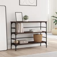 Wandtafel 100x32x75 cm bewerkt hout bruin eikenkleur - thumbnail