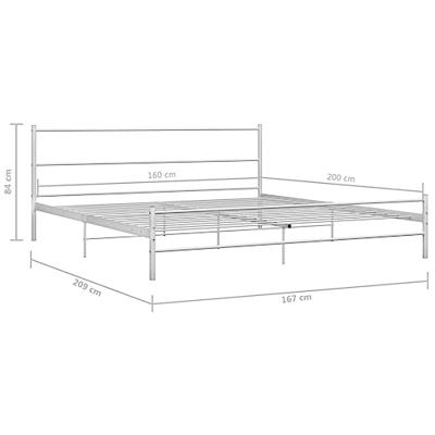 Bedframe metaal wit 160x200 cm
