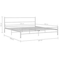 Bedframe metaal wit 160x200 cm - thumbnail