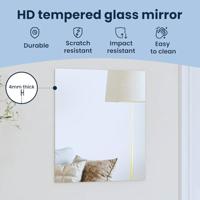 Wandspiegel Vierkant 40 x 40 cm gehard glas - thumbnail