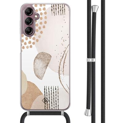 Samsung Galaxy A14 hoesje met koord - Abstract shapes