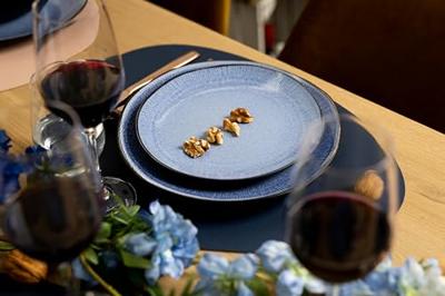 Serviesset Santorini - 18-delig - Blauw