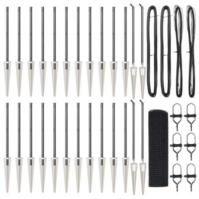 VidaXL Afrasteringspaal grijs 50 x 0,4 m (12 x 12 mm gaas)