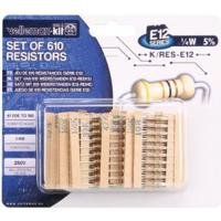 Koolfilmweerstand assortiment Whadda K/RES-E12 Axiaal bedraad 0.25 W 1 set(s) - thumbnail