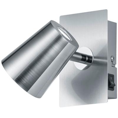 LED Wandspot Vierkant 6W - Warm Wit 3000K - Mat Nikkel Aluminium