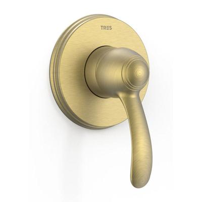 Douchekraan Tres Clasic Inbouw 1 Hendel Verouderd Messing Mat Douchekraan Tres Clasic Inbouw 1 Hendel Verouderd Messing Mat