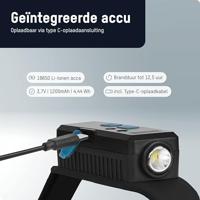 Ansmann Sensor-Stirnlampe HD240RS Hoofdlamp COB LED werkt op Li-ion oplaadbare batterij 240 lm 12.5 h - thumbnail