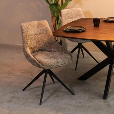 LABEL51 Eetkamerstoel Marlow - Hunter - - Zwart Metalen Frame LABEL51 Eetkamerstoel Marlow - Hunter - - Zwart Metalen Frame