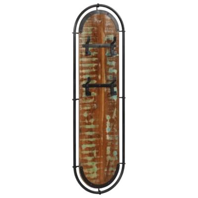 VidaXL Wandkapstokken 2 st met 4 haken massief gerecycled hout