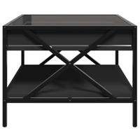 Salontafel met Infinity LED 50x50x38 cm zwart - thumbnail