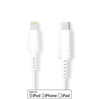 Nedis CCGW39650WT10 Apple Lightning Cable Apple Lightning 8-pin Male - Usb-c™ 1.0 M White