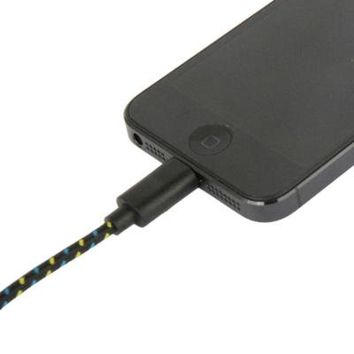 Geweven Nylon stijl USB Data Transfer / laad Kabel voor iPhone 6 / 6S & 6 Plus / 6S Plus / iPhone 5 & 5S & 5C, Lengte: 3 meter (zwart)