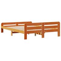 Bedframe zonder matras massief grenenhout wasbruin 150x200 cm - thumbnail
