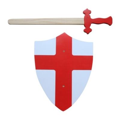 Simply for Kids Houten Zwaard en Schild Rood