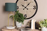 Clayre & Eef Bloempot Ø 21x20 cm Groen Beige Keramiek Bloemen - thumbnail