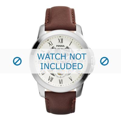 Horlogeband Fossil ME3052 Leder Bruin 22mm