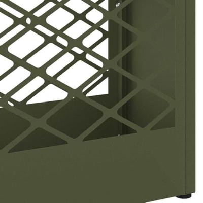 VidaXL Paraplu standaard olijfgroen 28 x 12 x 41 cm staal