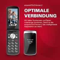 Emporia EmporiaTouchsmart 2, zwart, grote toets-opklapbare mobiele telefoon - thumbnail
