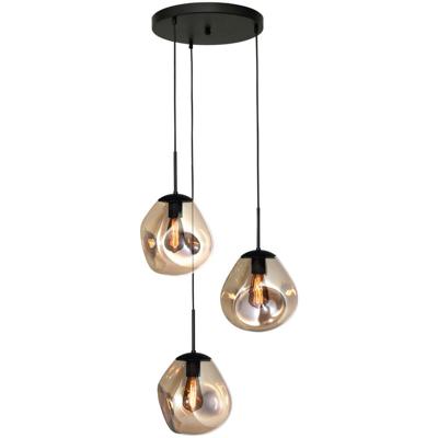 Masterlight Pendel hanglampLava 3x goud glas Ø 24cm - 2762-05-35-3-02-61