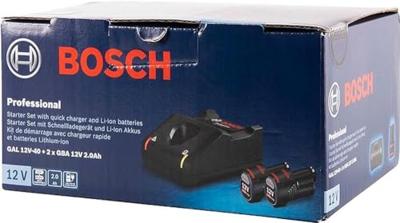 Bosch Professional Starterset 2x GBA 12V Accu 2.0Ah + Snellader GAL 12V-40 - 1600A019R8 - thumbnail