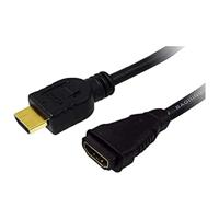 LogiLink CH0056 HDMI-kabel HDMI Verlengkabel HDMI-A-stekker, HDMI-A-bus 2.00 m Zwart 4K UHD - thumbnail