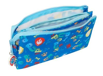 Pennenetui met 3 vakken The Paw Patrol Pups rule Blauw 22 x 12 x 3 cm