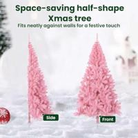 VidaXL Kunstmatig voorverlicht kerstboom met 300 led roze 180 cm pvc - thumbnail