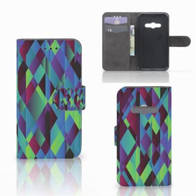 Samsung Galaxy Xcover 3 | Xcover 3 VE | Book Case | Abstract Green Blue