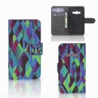 Samsung Galaxy Xcover 3 | Xcover 3 VE | Book Case | Abstract Green Blue - thumbnail