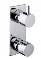 Wiesbaden Caral inbouw 2-wegs douchethermostaat rond chroom - thumbnail