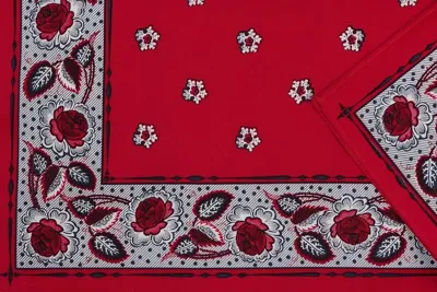 Boeren zakdoek rood Kleine Bloem 55 x 55 cm - Rode zakdoek - HRBZ02 - HRBZ02