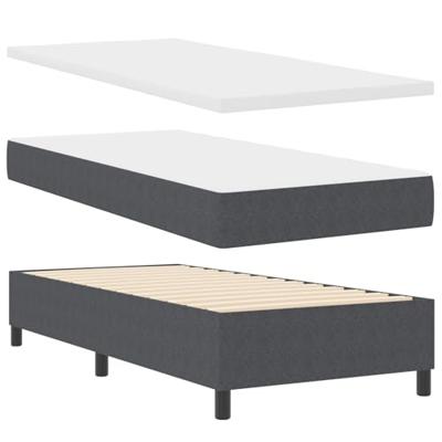 Boxspringbed met Matras in Donkergrijs - 100 x 200 cm, Corduroy Stof