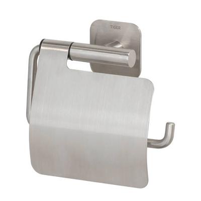 Toiletrolhouder met Klep Tiger Colar Geborsteld RVS