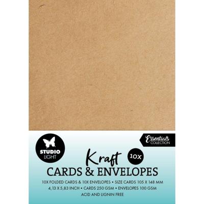 Studio Light • consumables cards & envelopes kraft a6