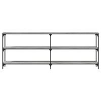 Wandtafel 200x29x75 cm bewerkt hout grijs sonoma eikenkleurig - thumbnail