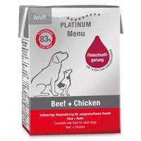 PLATINUM Menu Adult Beef+Chicken - natvoer voor honden - 185g - thumbnail