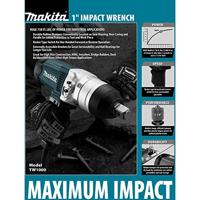 Makita TW1000 Slagmoersleutel | 1000Nm - TW1000 - thumbnail