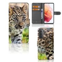 Samsung Galaxy S21 | Telefoonhoesje | Met pasjeshouder | Baby Luipaard - thumbnail