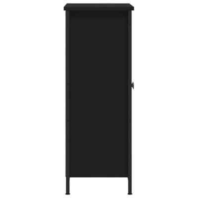 Dressoir 70x30x80 cm bewerkt hout zwart