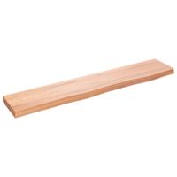 Wandschap 100x20x4 cm behandeld massief eikenhout lichtbruin - thumbnail