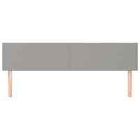 Hoofdborden 2 st 80x5x78/88 cm stof lichtgrijs - thumbnail
