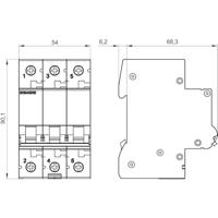 Zekeringautomaat 3-polig 10 A 400 V Siemens 5SL63107 - thumbnail