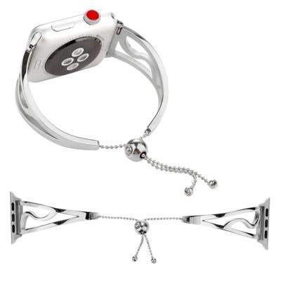 S-vormige armband roestvrijstalen horlogeband voor Apple Watch serie 3 & 2 & 1 38mm (zilver)